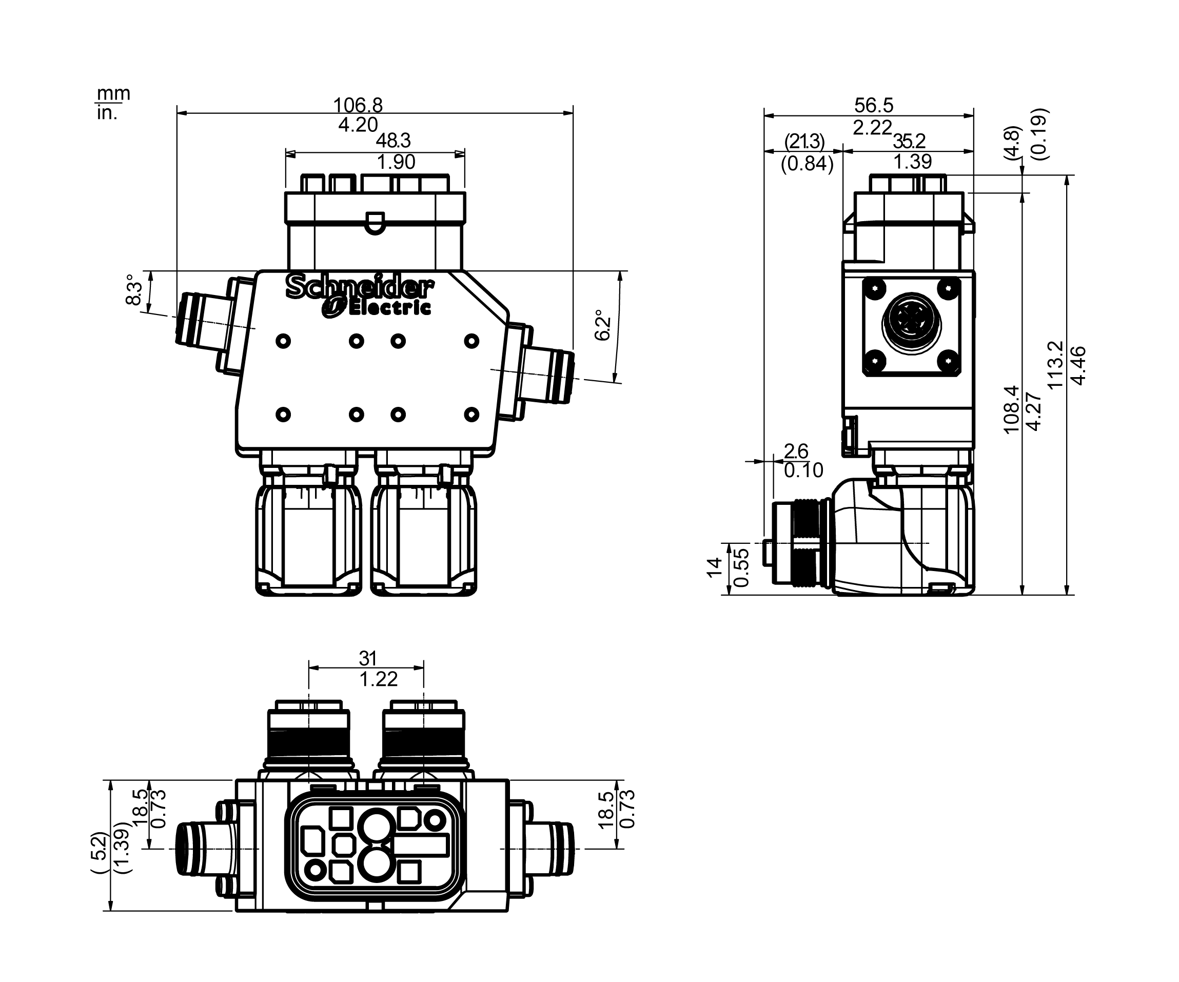 Mechanical and Electrical Data for the ILM Daisy Chain Connector Box