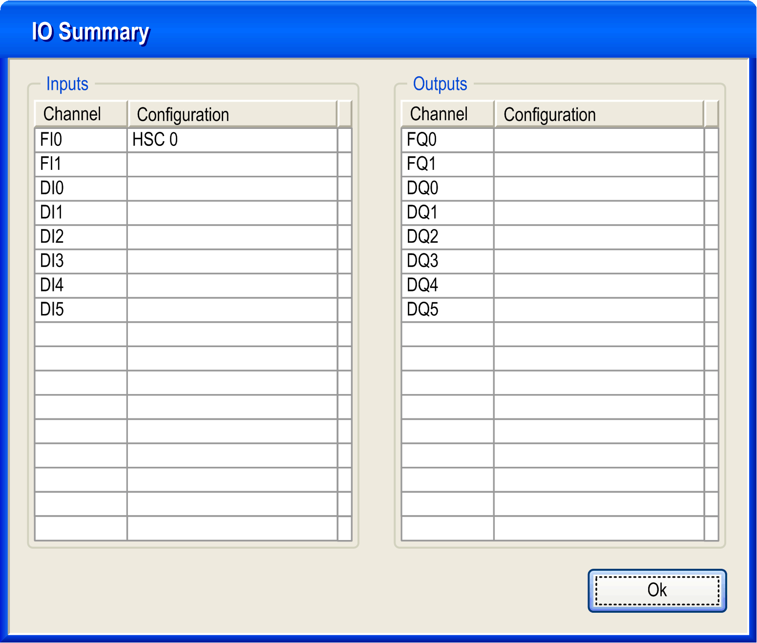 Configuration of the Simple Type in Modulo-loop Mode