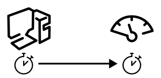 A graphic depicting the computer's time being sent to the connected device.